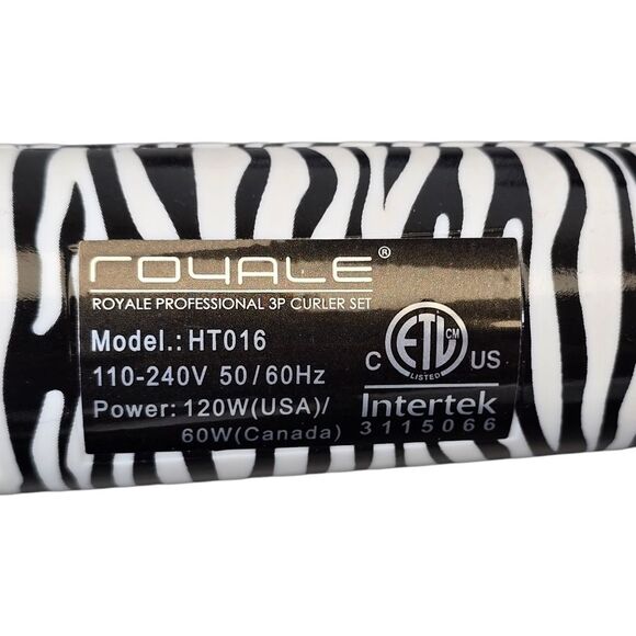 Pro Royale Professional 3 Piece Curler Set Zebra Print - Picture 6 of 16